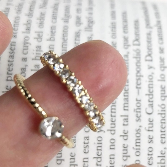 Alquimia Jewelry - INFINITY PAVE MIDI RING STATEMENT BAND SET